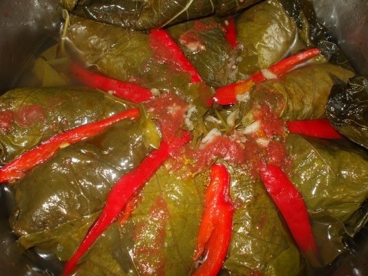 Sarmalute cu ciuperci in foi de vita