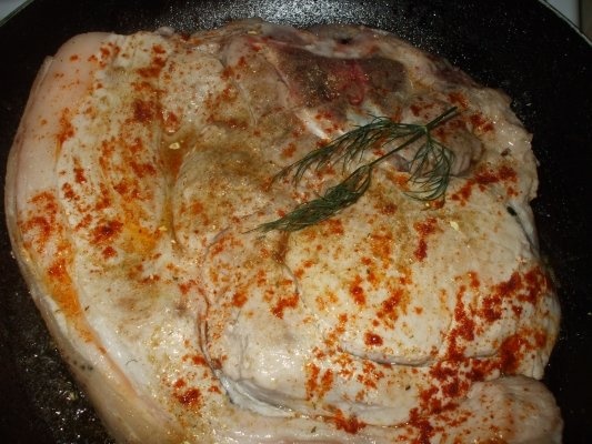 Jambon la tava cu cartofi