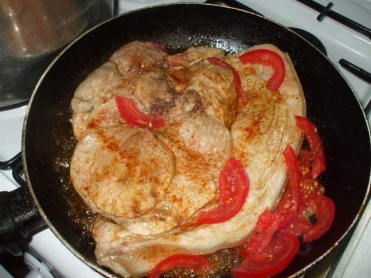 Jambon pe varza  la tava