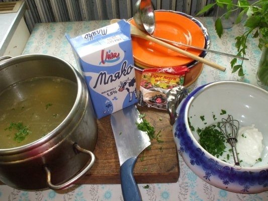 Supa de legume cu lapte si smantana