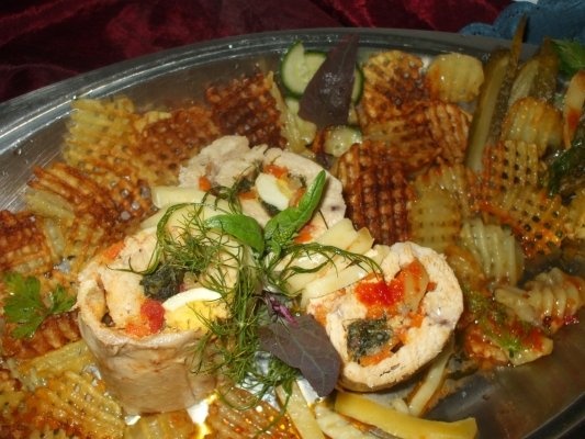 Rulouri de piept de pui cu cartofi