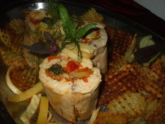 Rulouri de piept de pui cu cartofi