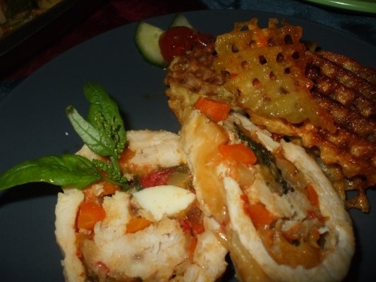 Rulouri de piept de pui cu cartofi