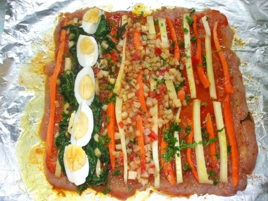 Rulouri de piept de pui cu dovlecel