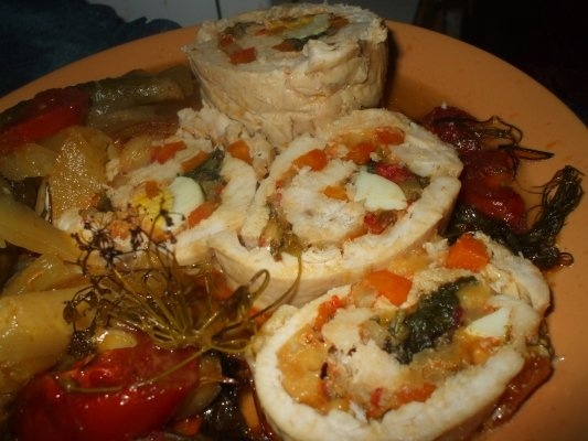 Rulouri de piept de pui cu dovlecel