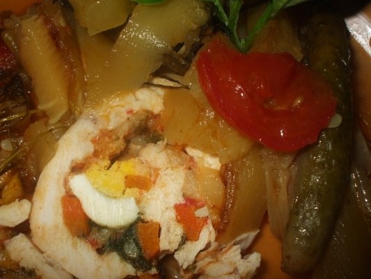 Rulouri de piept de pui cu dovlecel