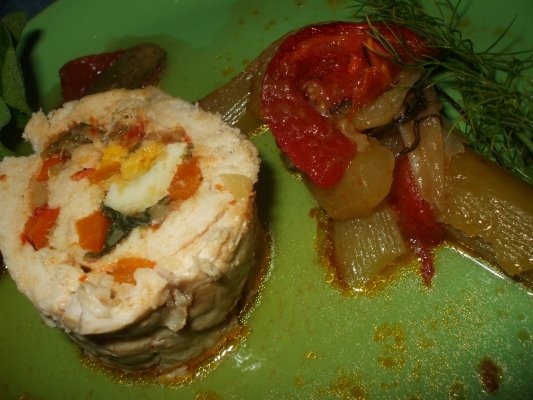 Rulouri de piept de pui cu dovlecel