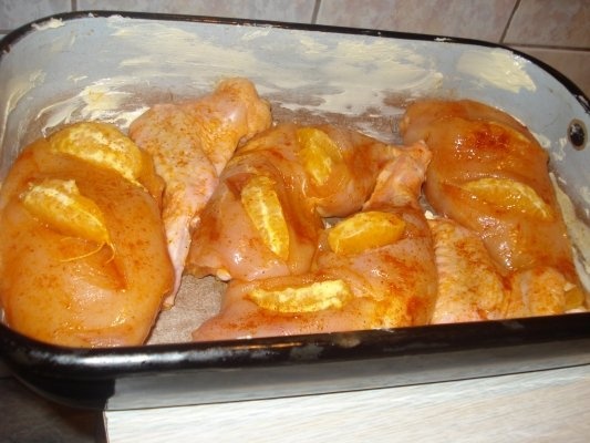 Pui cu miere si portocale