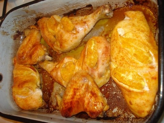 Pui cu miere si portocale