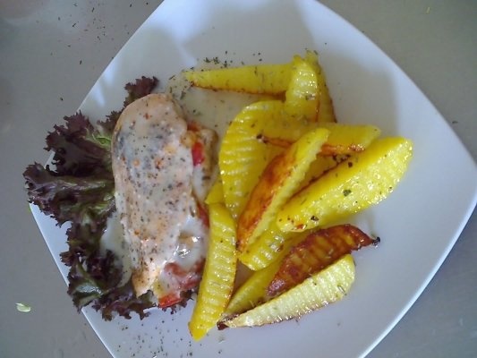 Pollo italiano si cartofi cu rozmarin