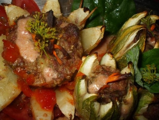 Dovlecei - nuferi - cu curcan