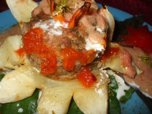 Dovlecei - nuferi - cu curcan