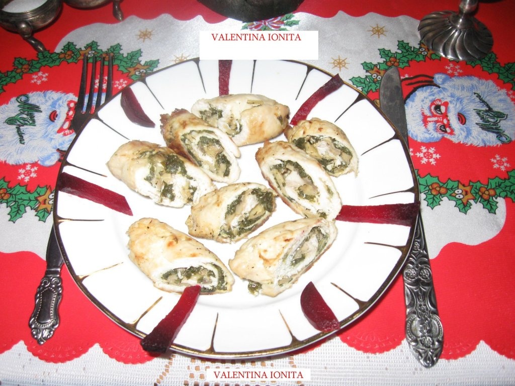 Piept de pui cu verdeata si cascaval