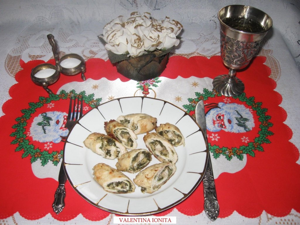 Piept de pui cu verdeata si cascaval