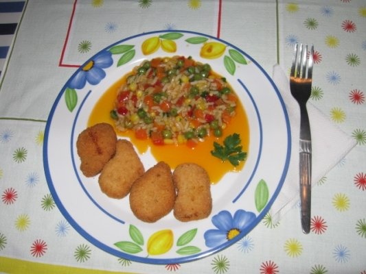 Orez cu ciuperci si legume