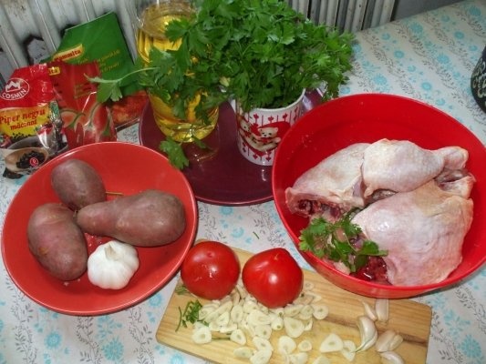 Ostropel de pui cu cartofi noi