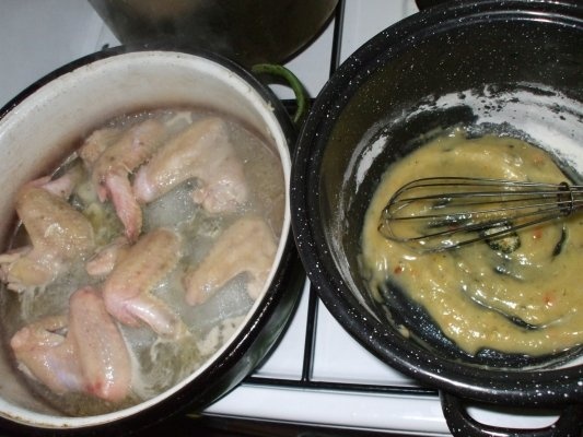 Ostropel de aripioare cu ciulama