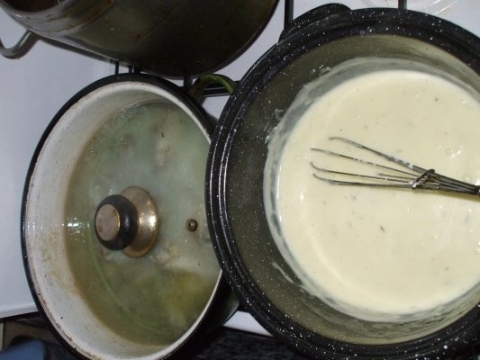 Ostropel de aripioare cu ciulama