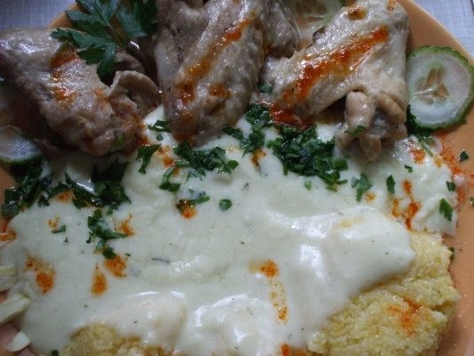 Ostropel de aripioare cu ciulama