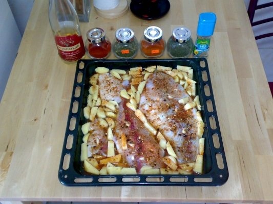 File la cuptor cu cartofi natur.