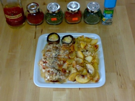 File la cuptor cu cartofi natur.