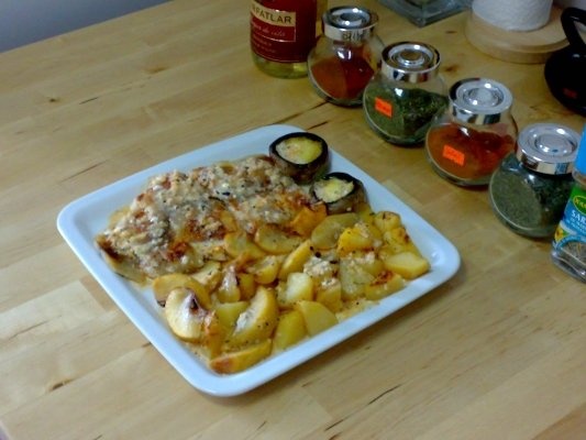 File la cuptor cu cartofi natur.