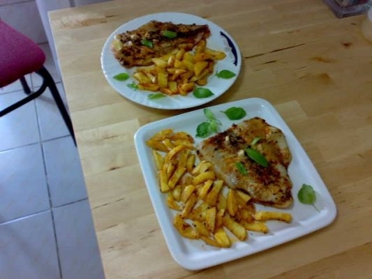 File la cuptor cu cartofi natur.