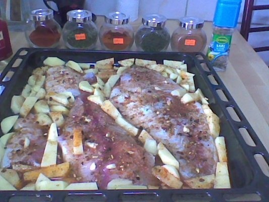 File la cuptor cu cartofi natur.