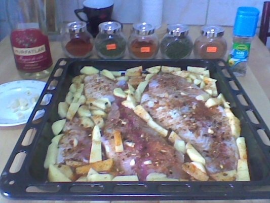 File la cuptor cu cartofi natur.