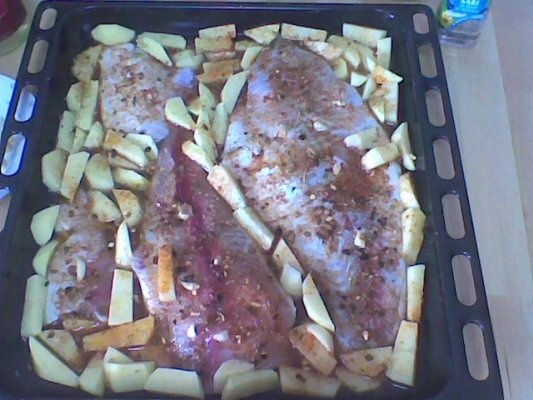 File la cuptor cu cartofi natur.