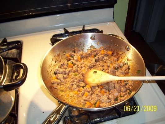 Spaghetti cu carne de pui