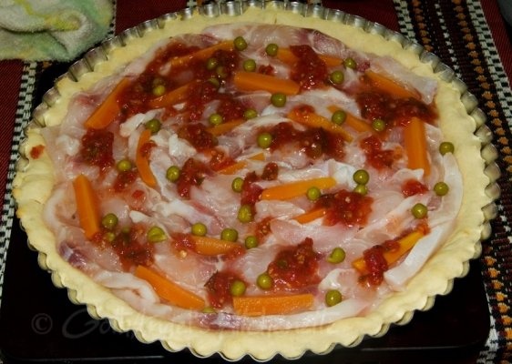 Quiche cu pangasius
