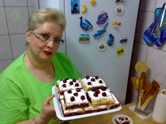 Placinta cu prune si visine.