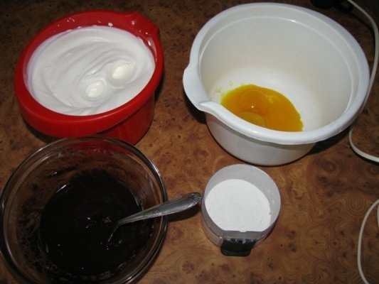 Rulada de ciocolata cu cafea si alune de padure