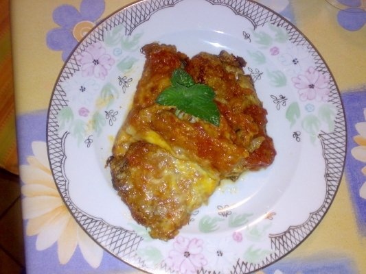 Tarta vegetala cu dovlecei si vinete