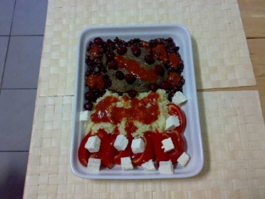 Friptura la cuptor cu fasole Azuki si cus-cus