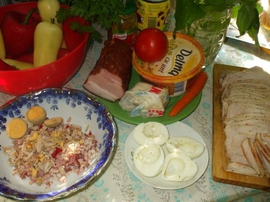 Aperitiv cu friptura rece si pasta de carne