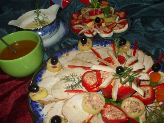 Aperitiv cu friptura rece si pasta de carne