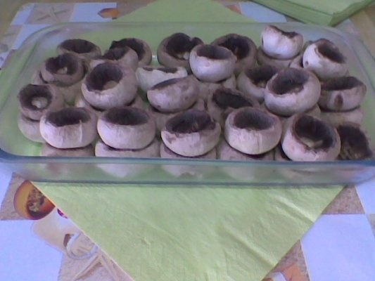 Ciuperci Champinion cu cascaval.