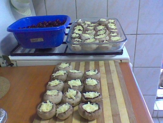 Ciuperci Champinion cu cascaval.