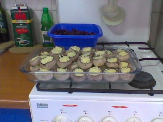 Ciuperci Champinion cu cascaval.