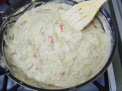 Paste cu piept de pui si praz