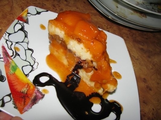 Prajitura din gris cu caise