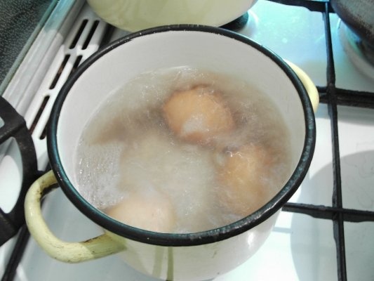 Salata de cartofi cu piept de pui in crusta de cocos