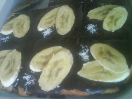 Prajitura cu banane si ciocolata