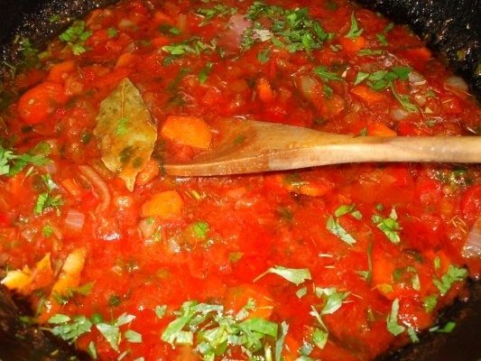 Iahnie de fasole rosie cu afumatura