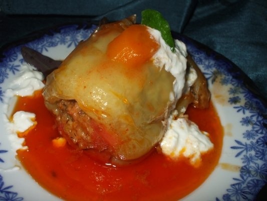 Ardei umpluti cu orez si legume