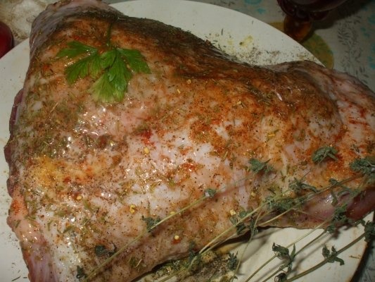 Friptura de curcan cu vin la tava