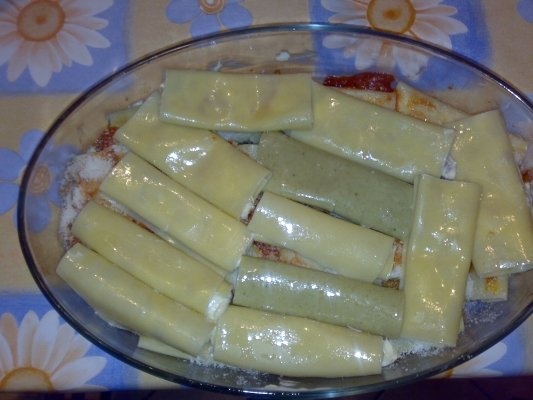 Cannelloni cu branza si sunca de praga