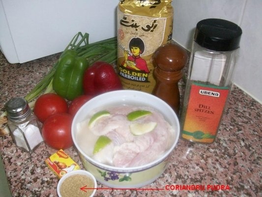 File de peste cu orez orez american(specific arab)